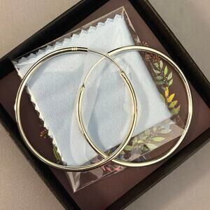 2” 925 Sterling Silver Hoops Jewelry Gorgeous
